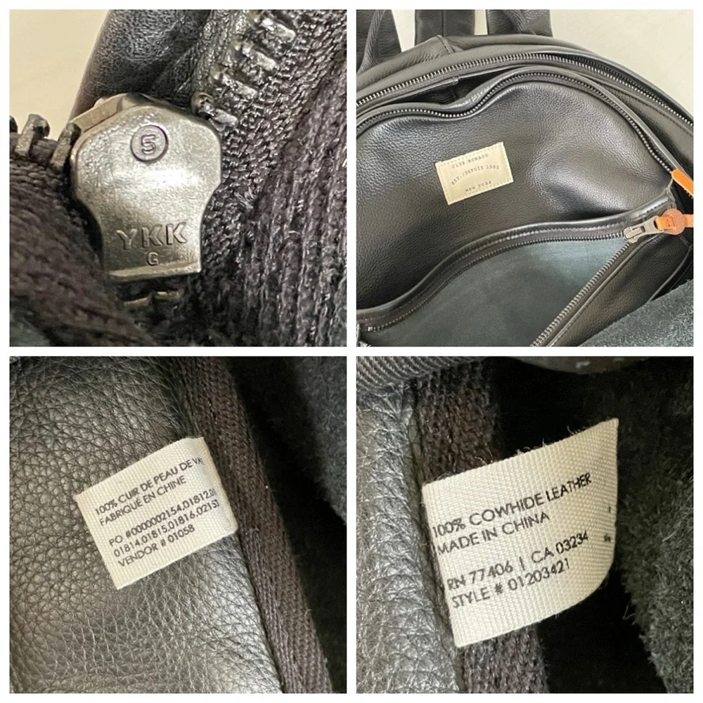 Club Monaco rare full leather large backpack heavy duty